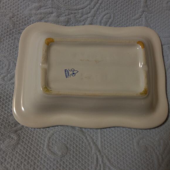 Vintage VB Athena California Pottery Mauve Roses Ceramic Soap Dish Made in USA - Picture 3 of 4